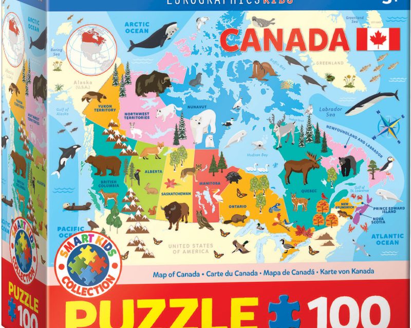 Map of Canada 100 piece jigsaw puzzle